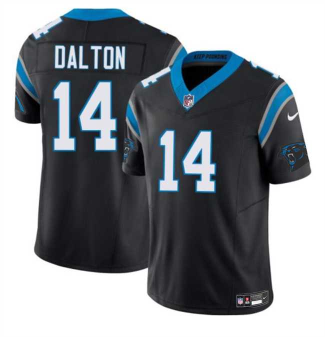 Men & Women & Youth Carolina Panthers #14 Andy Dalton Black 2024 F.U.S.E. Vapor Limited Stitched Jersey